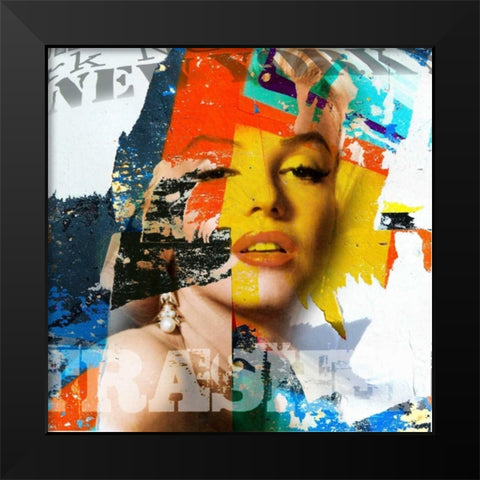 Marilyn II Black Modern Wood Framed Art Print by Baker, Micha
