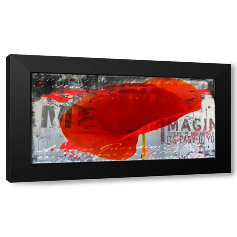 Poppy Story III Black Modern Wood Framed Art Print by Baker, Micha