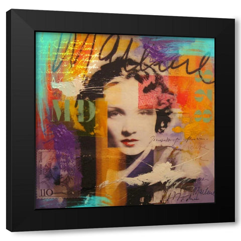 Marlene D. Black Modern Wood Framed Art Print with Double Matting by Baker, Micha