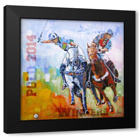 Winners Black Modern Wood Framed Art Print with Double Matting by Luc