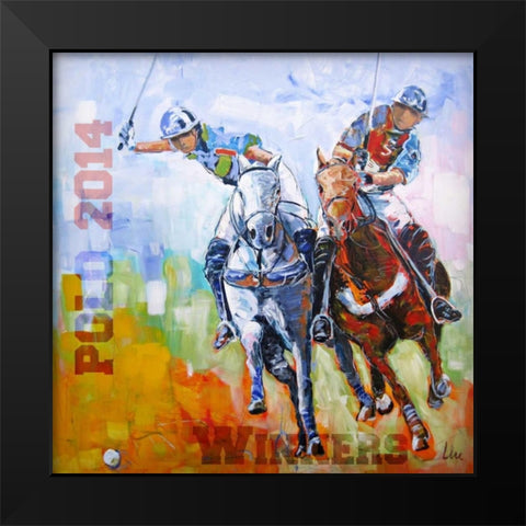 Winners Black Modern Wood Framed Art Print by Luc