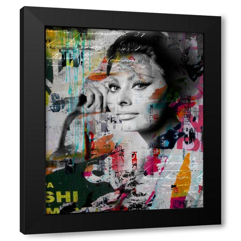 Sofia Black Modern Wood Framed Art Print by Baker, Micha