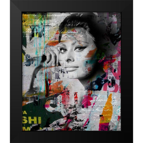 Sofia Black Modern Wood Framed Art Print by Baker, Micha