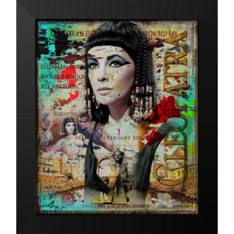 Cleopatra Black Modern Wood Framed Art Print by Baker, Micha