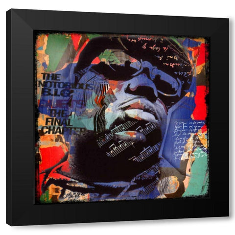 The notorius BLG Black Modern Wood Framed Art Print with Double Matting by Baker, Micha