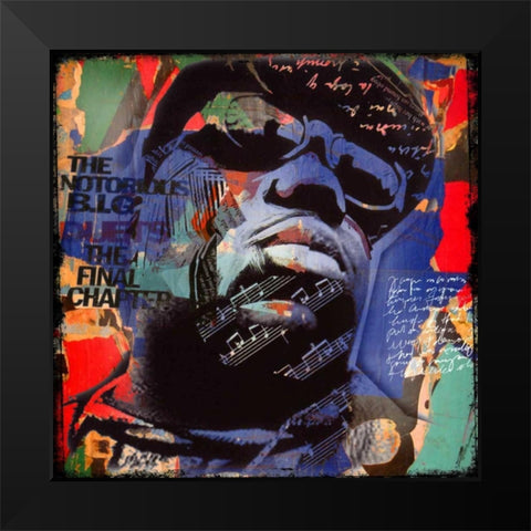 The notorius BLG Black Modern Wood Framed Art Print by Baker, Micha