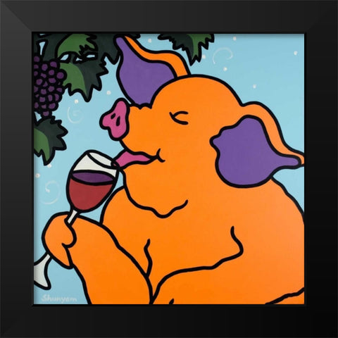 the good life Black Modern Wood Framed Art Print by Shunyam, van Steveninck