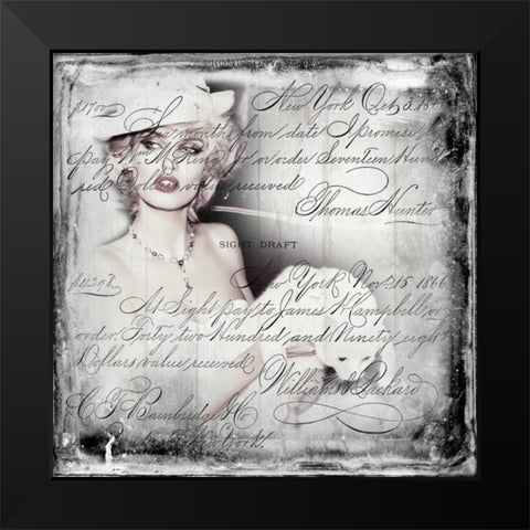 Promis Black Modern Wood Framed Art Print by Baker, Micha