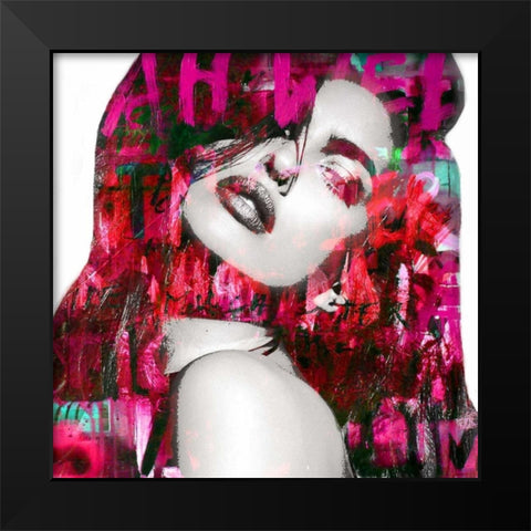 Emotion Black Modern Wood Framed Art Print by Baker, Micha