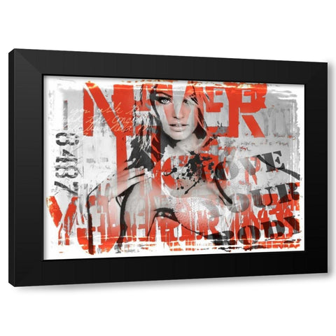 Move Black Modern Wood Framed Art Print by Baker, Micha