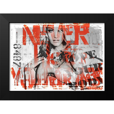 Move Black Modern Wood Framed Art Print by Baker, Micha