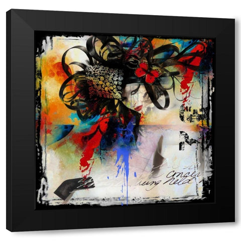 Elegant Black Modern Wood Framed Art Print with Double Matting by Baker, Micha
