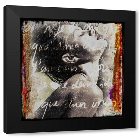 Feeling Black Modern Wood Framed Art Print by Baker, Micha