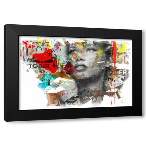 Wish forâ€¦. Black Modern Wood Framed Art Print by Baker, Micha
