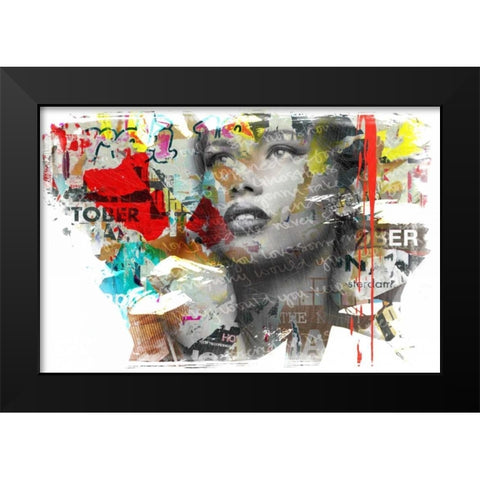 Wish forâ€¦. Black Modern Wood Framed Art Print by Baker, Micha