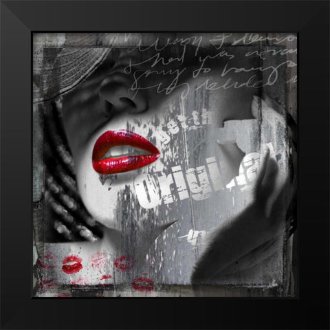 Waiting Black Modern Wood Framed Art Print by Baker, Micha