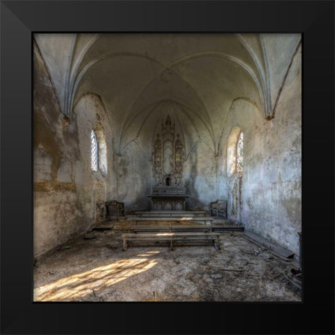 Cahapel de la Meuse Black Modern Wood Framed Art Print by Sneeuw, Ivo