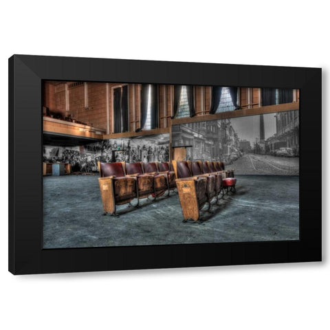 Theater Jeusette Black Modern Wood Framed Art Print by Sneeuw, Ivo