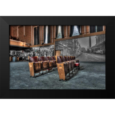 Theater Jeusette Black Modern Wood Framed Art Print by Sneeuw, Ivo