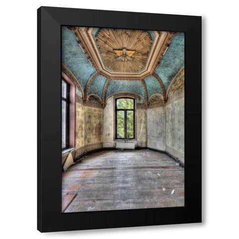 Chateau Rochendaal II Black Modern Wood Framed Art Print by Sneeuw, Ivo
