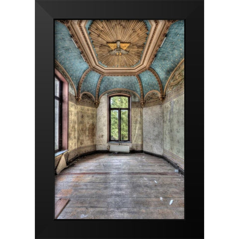 Chateau Rochendaal II Black Modern Wood Framed Art Print by Sneeuw, Ivo