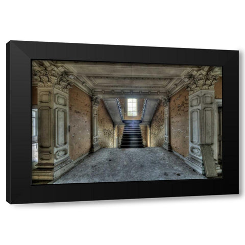 Chateau Rochendaal II Black Modern Wood Framed Art Print with Double Matting by Sneeuw, Ivo