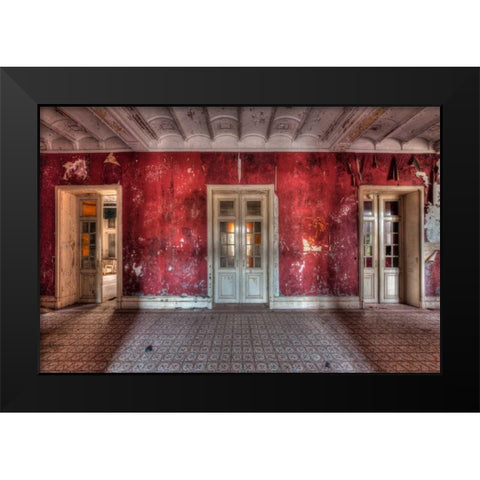 Hotel Rouge II Black Modern Wood Framed Art Print by Sneeuw, Ivo
