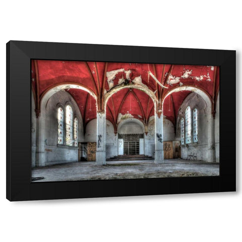 Bloemendaal Black Modern Wood Framed Art Print by Sneeuw, Ivo