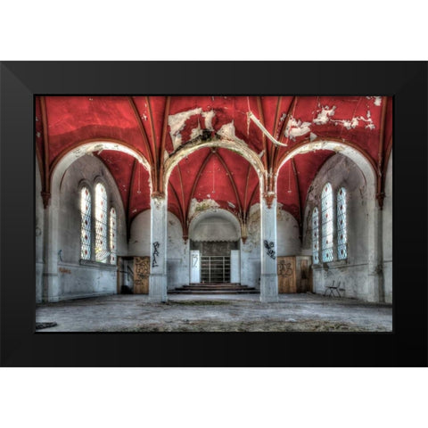 Bloemendaal Black Modern Wood Framed Art Print by Sneeuw, Ivo