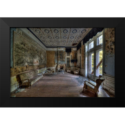 Hotel Rouge III Black Modern Wood Framed Art Print by Sneeuw, Ivo