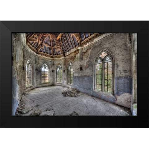 Chateau Hogemeyer Black Modern Wood Framed Art Print by Sneeuw, Ivo