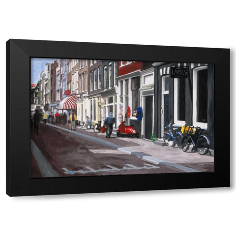 Street Black Modern Wood Framed Art Print by Hofstra,HJ