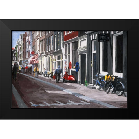 Street Black Modern Wood Framed Art Print by Hofstra,HJ