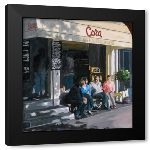 Cora Black Modern Wood Framed Art Print by Hofstra,HJ