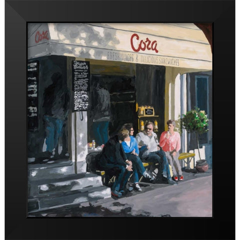 Cora Black Modern Wood Framed Art Print by Hofstra,HJ