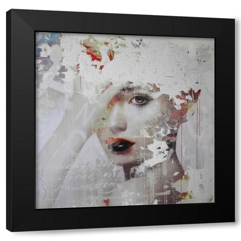 Keep Calm Black Modern Wood Framed Art Print by Baker, Micha