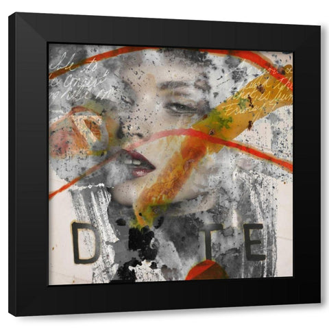 Sensations Black Modern Wood Framed Art Print with Double Matting by Baker, Micha