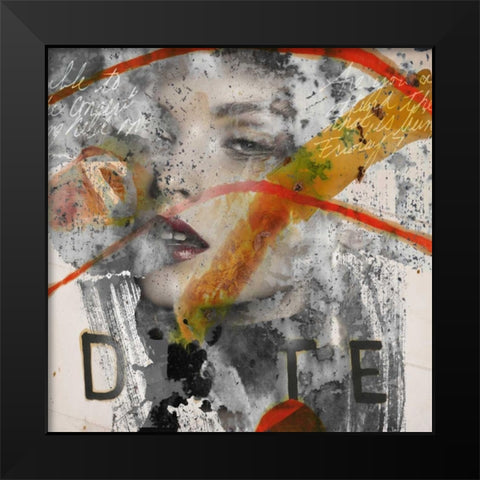 Sensations Black Modern Wood Framed Art Print by Baker, Micha