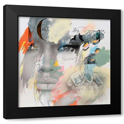 Passive Black Modern Wood Framed Art Print with Double Matting by Baker, Micha