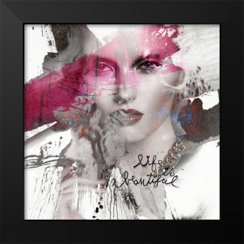 Life is beautiful  Black Modern Wood Framed Art Print by Baker, Micha