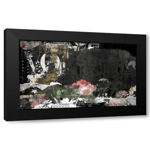 les fleurs de Paris Black Modern Wood Framed Art Print with Double Matting by Albers, Teis