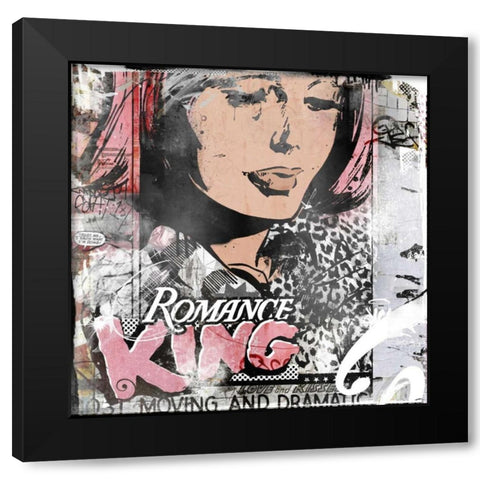 Romance King Black Modern Wood Framed Art Print by Albers, Teis