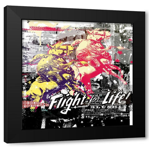 Fight for life Black Modern Wood Framed Art Print by Albers, Teis