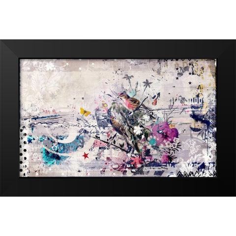 Bigger better Black Modern Wood Framed Art Print by Albers, Teis