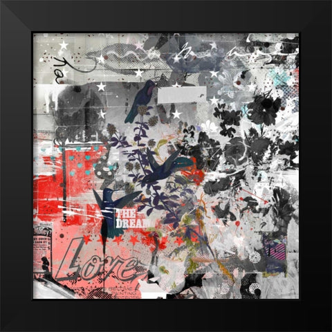 Love the dream Black Modern Wood Framed Art Print by Albers, Teis