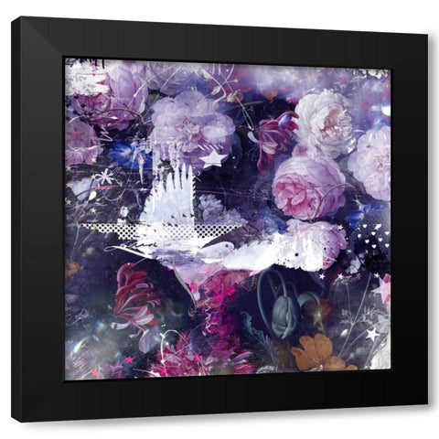 Spread the dove Black Modern Wood Framed Art Print with Double Matting by Albers, Teis