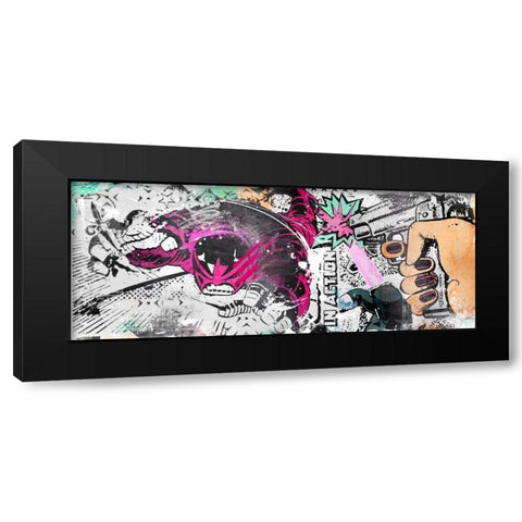 In Action Black Modern Wood Framed Art Print with Double Matting by Albers, Teis