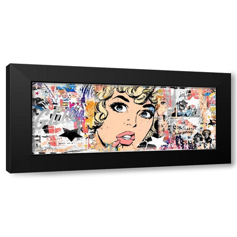 Glitter Black Modern Wood Framed Art Print with Double Matting by Albers, Teis