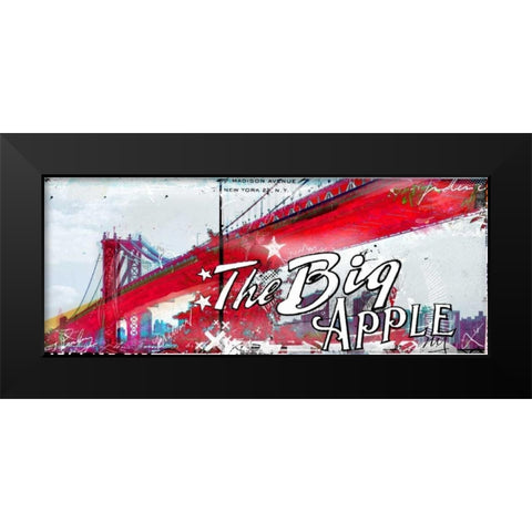 the Big Apple Black Modern Wood Framed Art Print by Albers, Teis