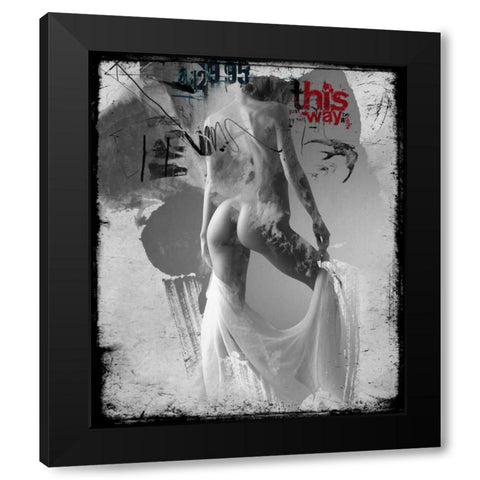 Beauty nude II Black Modern Wood Framed Art Print with Double Matting by Baker, Micha
